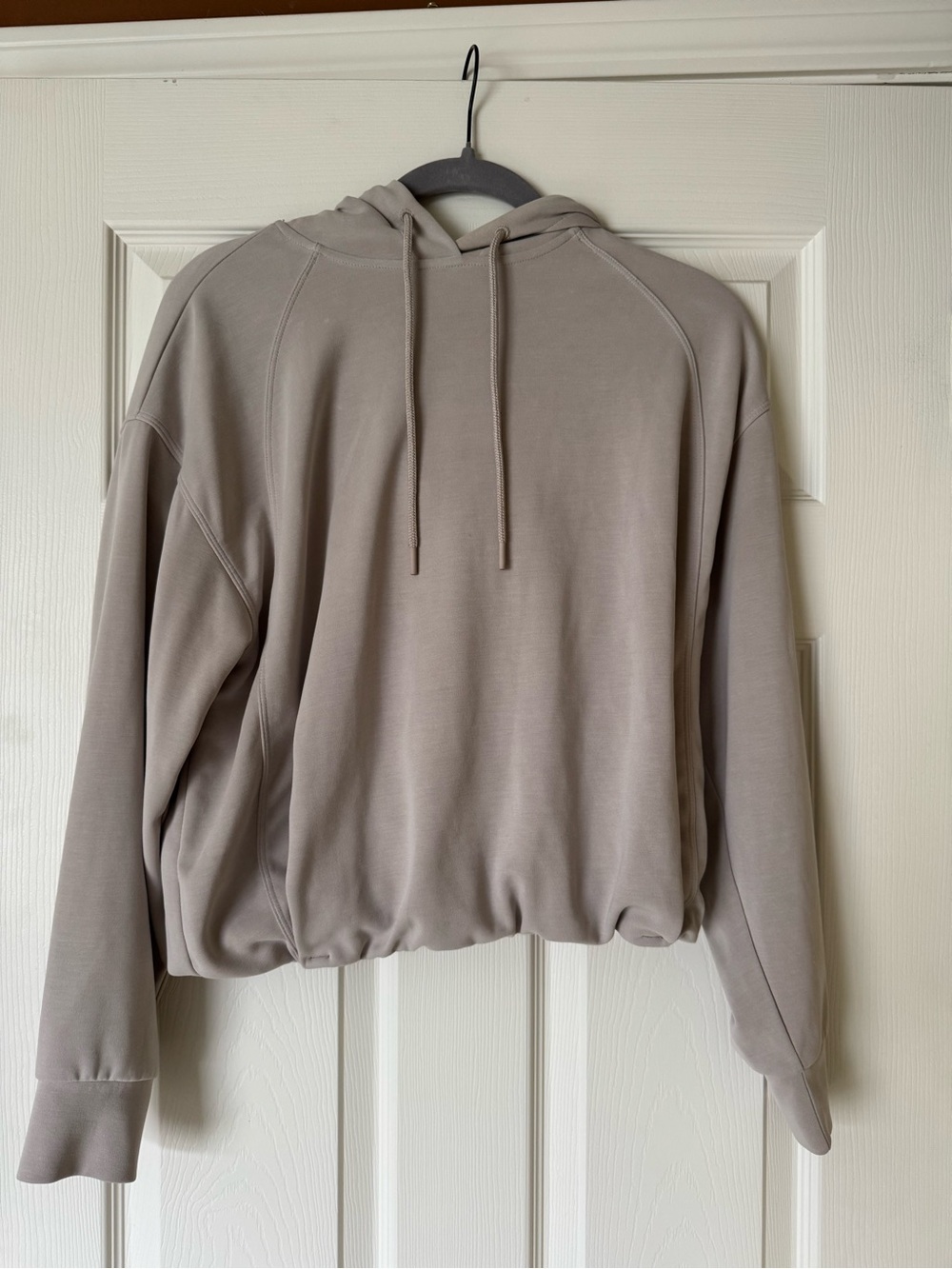 Athleta Sea Soft Taupe Drawstring Hoodie